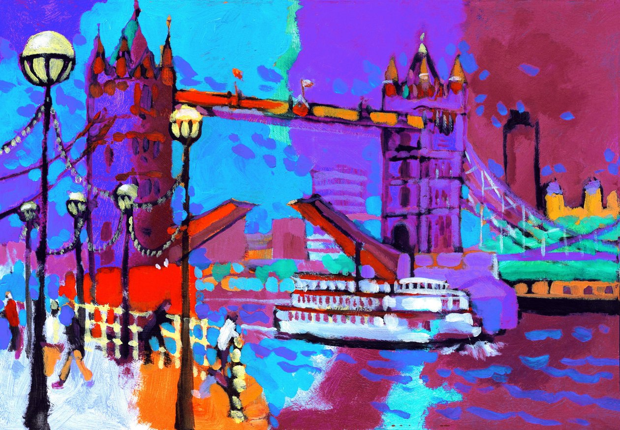 Tower Bridge, 2007 (akril a fedélzeten) alkotó: Clive Metcalfe