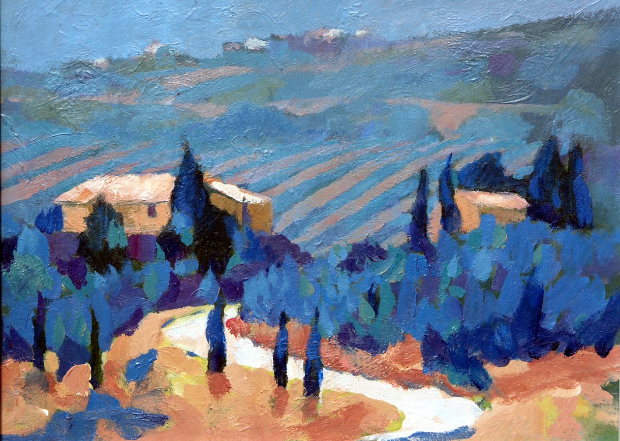 Toszkána 2, 2007 (akril a fedélzeten) alkotó: Clive Metcalfe