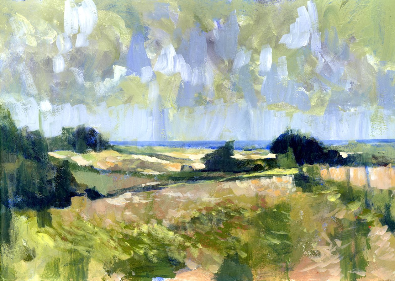 Sutton Downs View, 2007 (akril a fedélzeten) alkotó: Clive Metcalfe