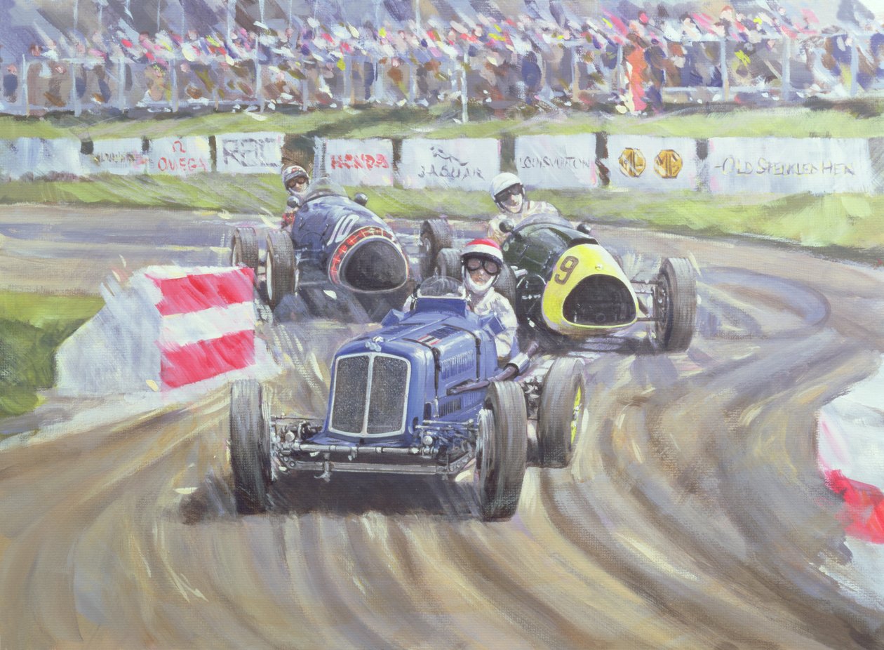 Az első verseny a Goodwood Revivalon, 1998 alkotó: Clive Metcalfe