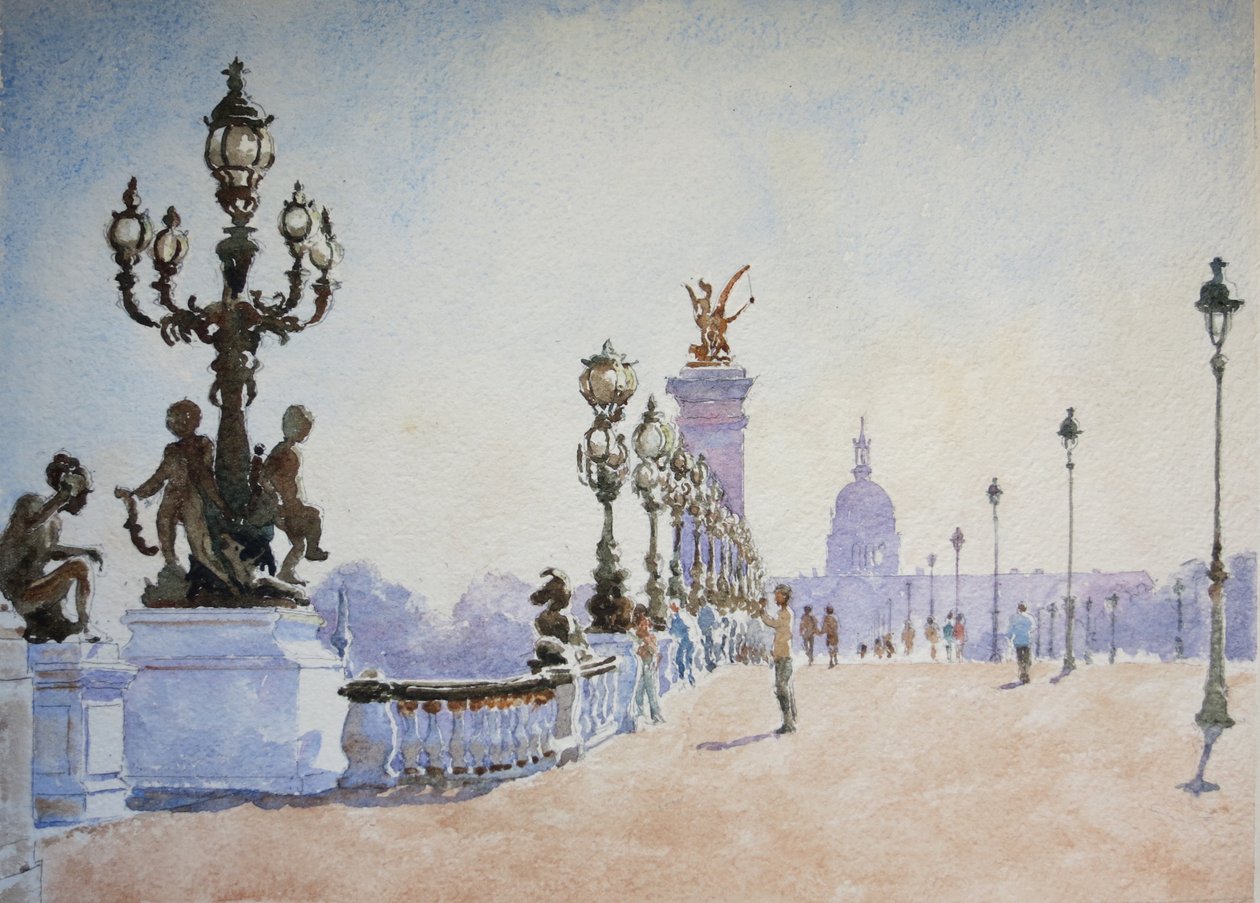 Pont Alexandre III, Párizs, 2007 (akvarell) alkotó: Clive Wilson