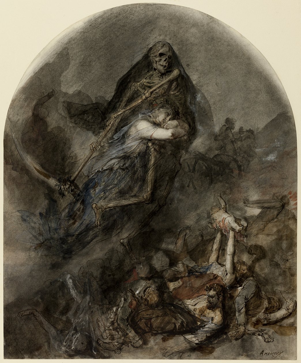 A halál allegóriája alkotó: Clément Auguste Andrieux