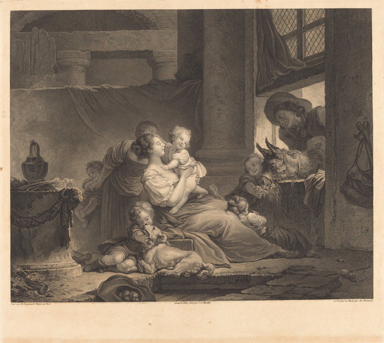 A gazda családja alkotó: Clément Pierre Marillier and Antoine Louis Romanet after Jean Honoré Fragonard