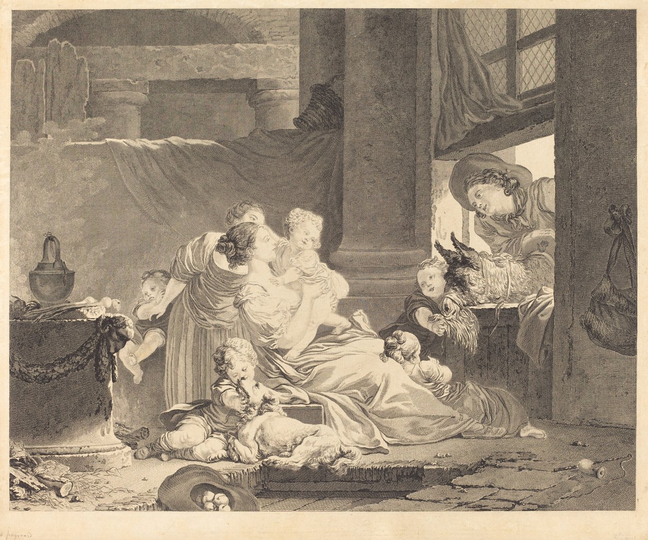 A gazda családja alkotó: Clément Pierre Marillier and Antoine Louis Romanet after Jean Honoré Fragonard