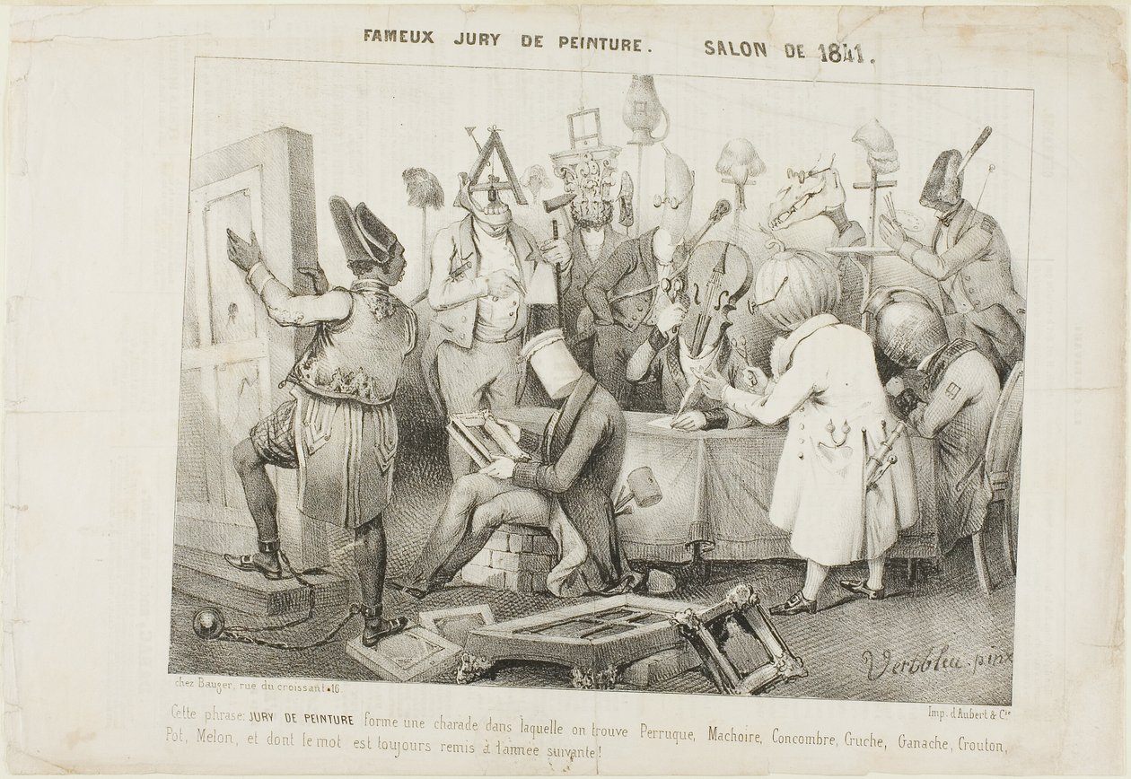 Híres festmény zsűri. 1841-es szalon alkotó: Clément Pruche