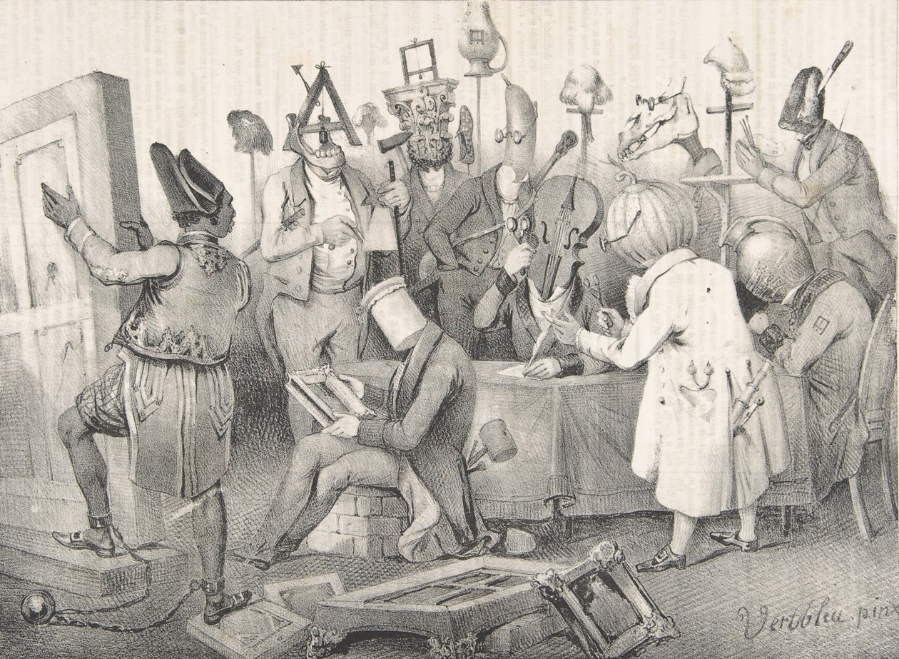 Híres festészeti zsűri. 1841. évi szalon, 1841. március 20. alkotó: Clément Pruche
