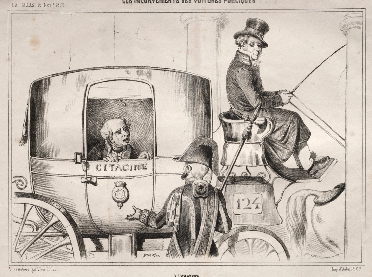 Hírek: A közautók hátrányai: LUrbaine, 1839. alkotó: Clémente Pruche