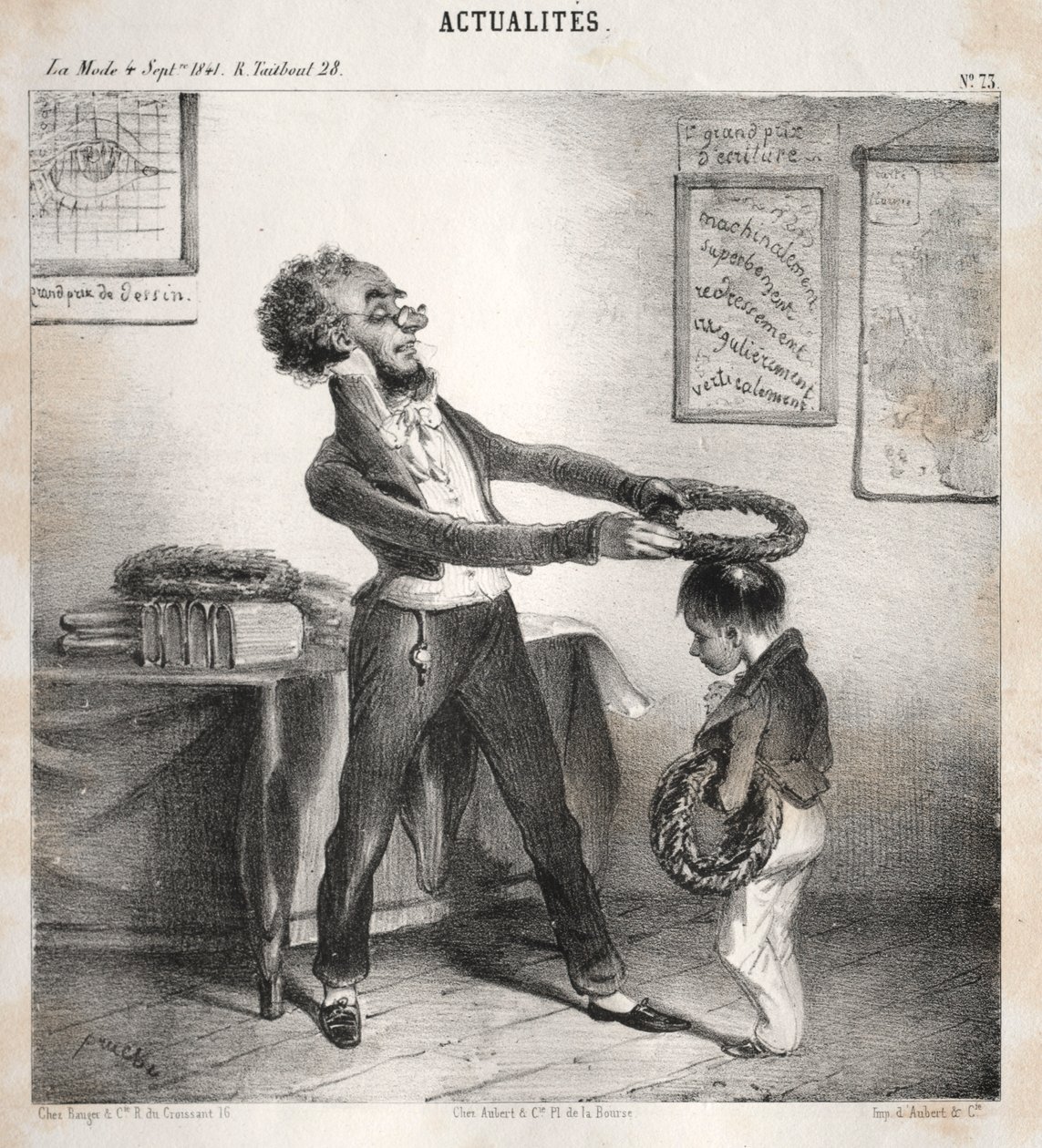Aktualitások: Díjkiosztások, 1841. alkotó: Clémente Pruche