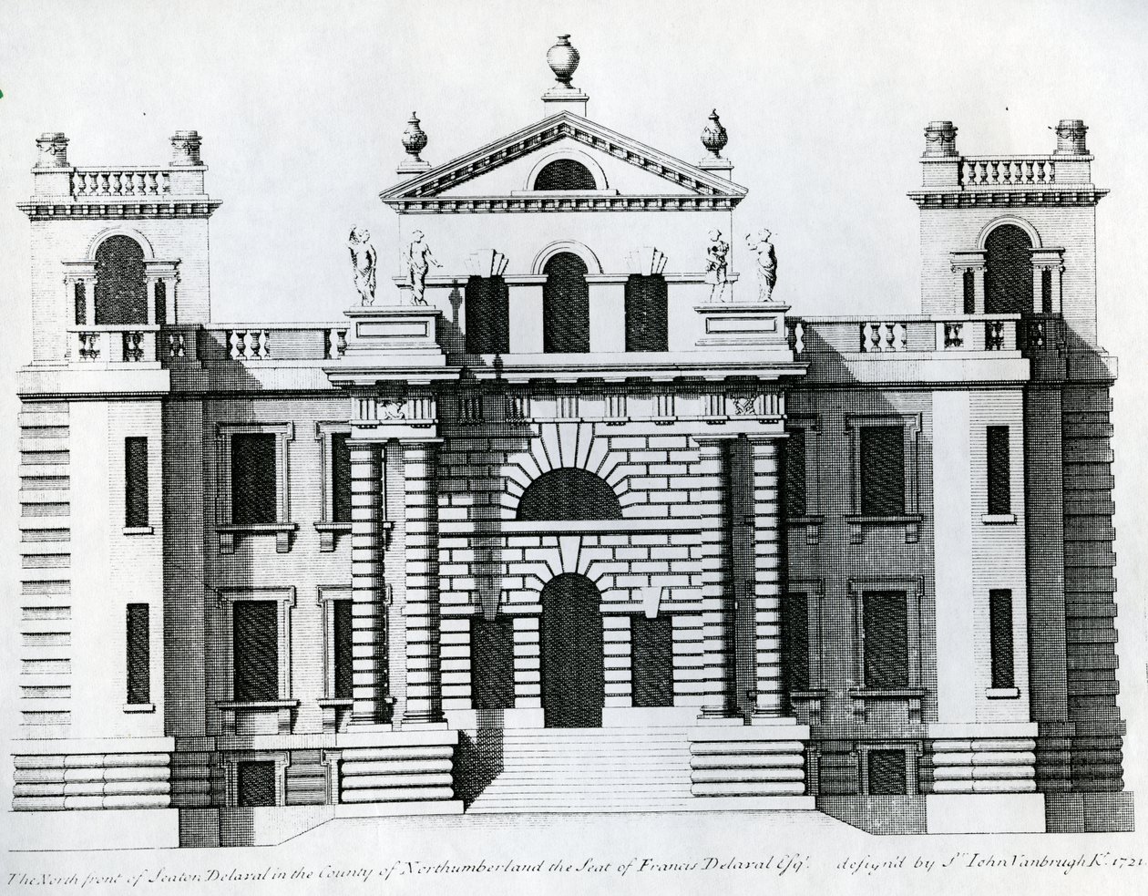 Terv Seaton Delaval számára, 1721 alkotó: Colen Campbell