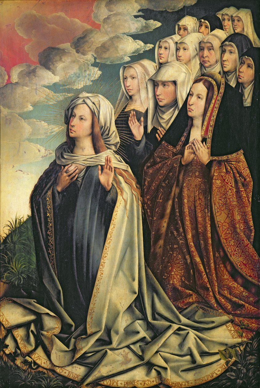 Mária, a Közvetítő Őrült Joannával (1479-1555) és kíséretével, jobb oldali oltárkép (lásd még: 223222) alkotó: Colijn de Coter