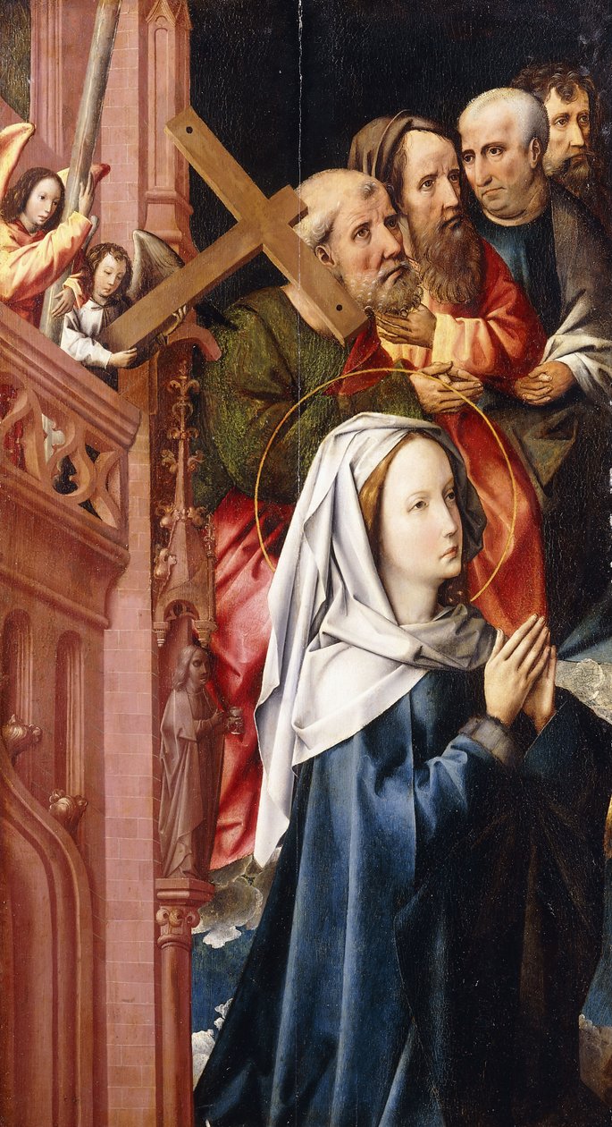 Szűz Mária négy apostollal, alkotó: Colijn de Coter