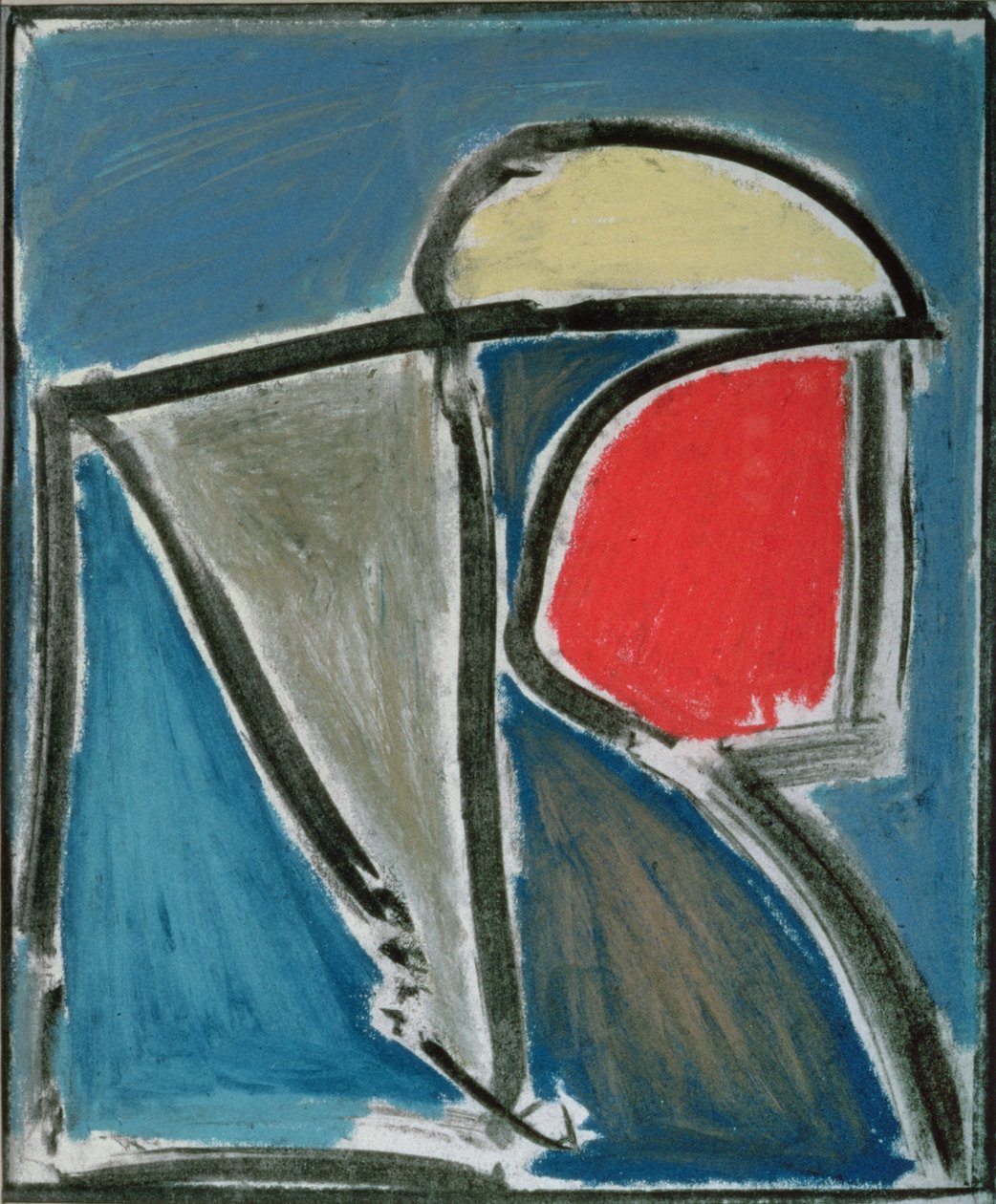 Maszk, 1995 (viaszkréta, pasztell és szén papíron) alkotó: Colin Booth