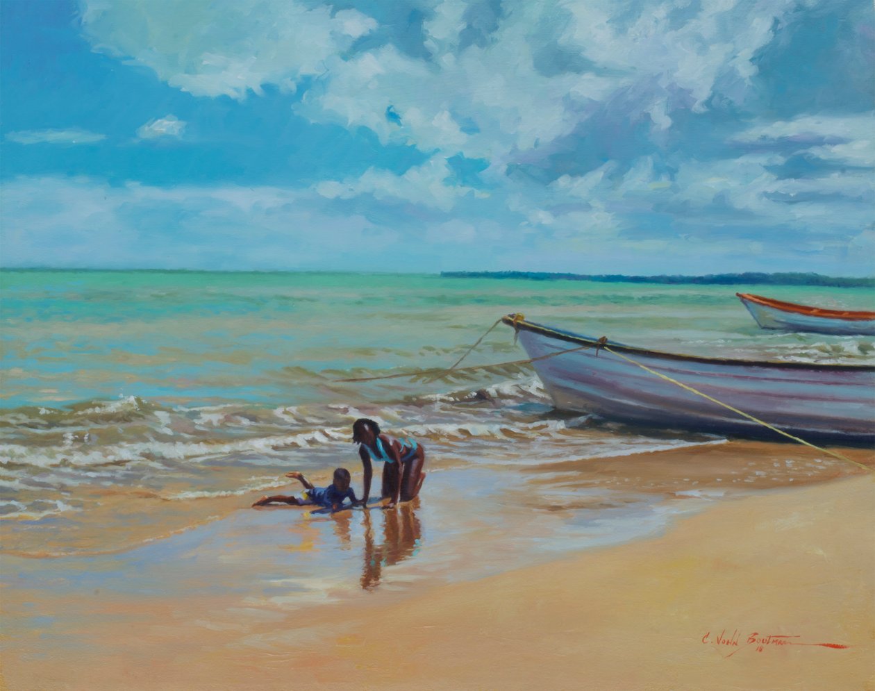 Slippery Sand, 2018 (olaj, vászon) alkotó: Colin Bootman