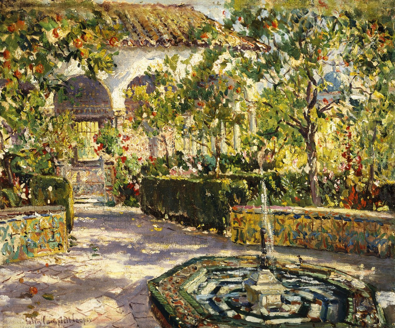 Alcazar Gardens, Sevilla alkotó: Colin Campbell Cooper