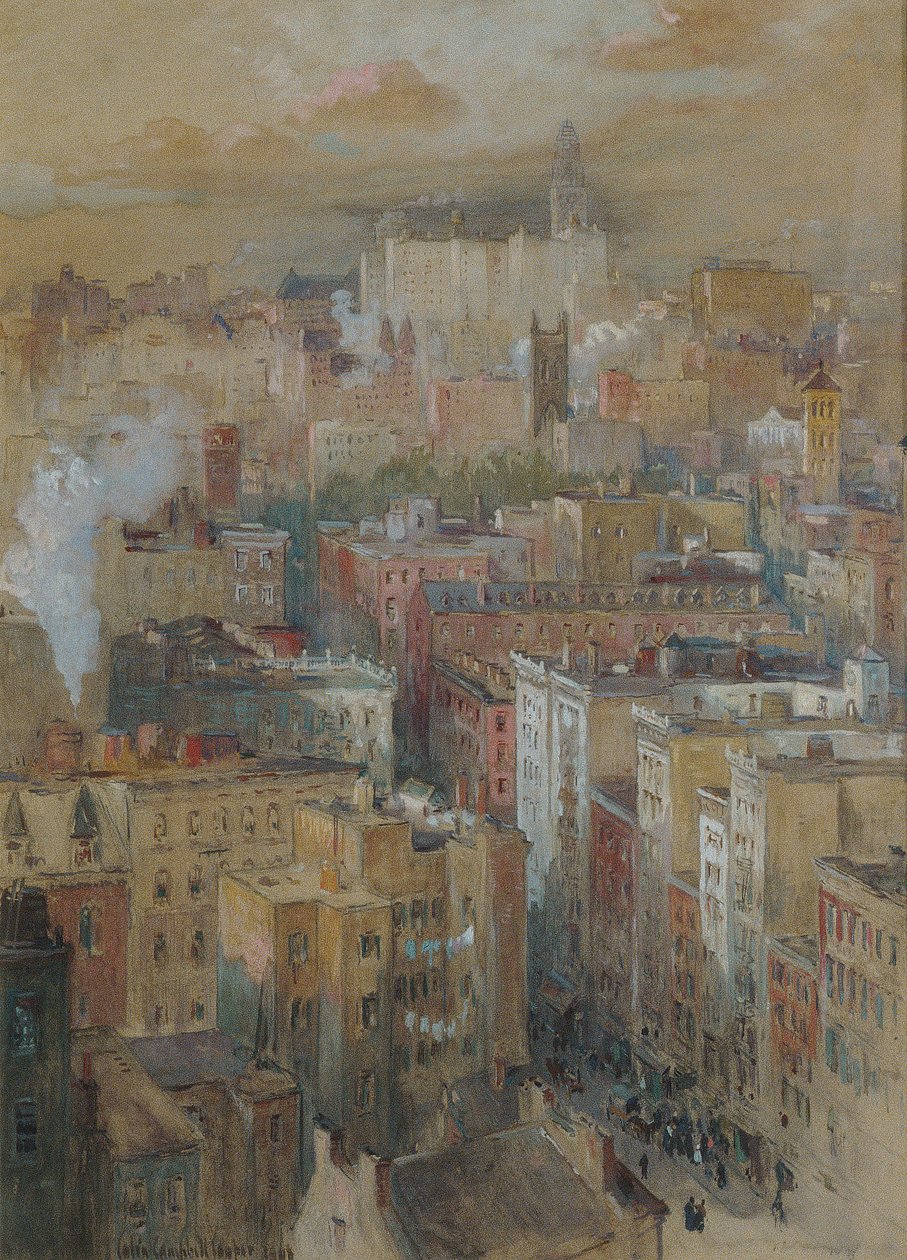 Kilátás New York városára, 1910 körül alkotó: Colin Campbell Cooper