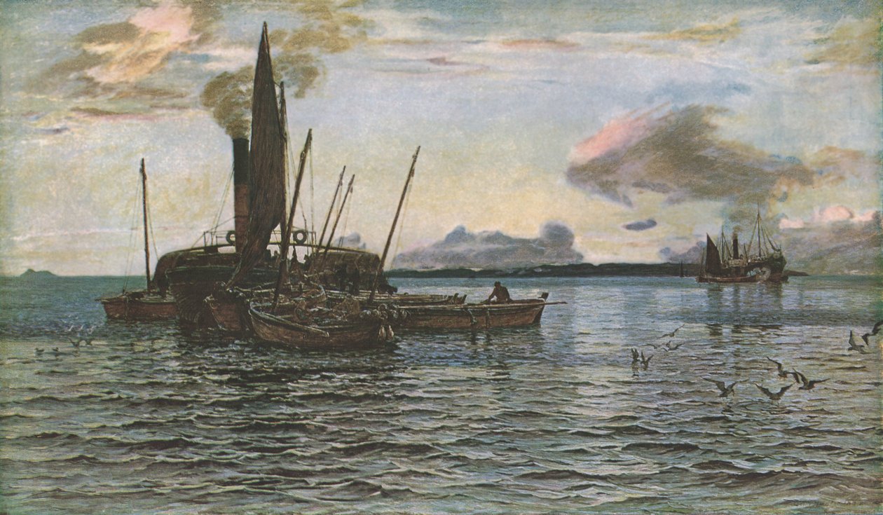 A tengeri heringpiac a Loch Fyne-nél, Argyll, 1884, 1930. alkotó: Colin Hunter