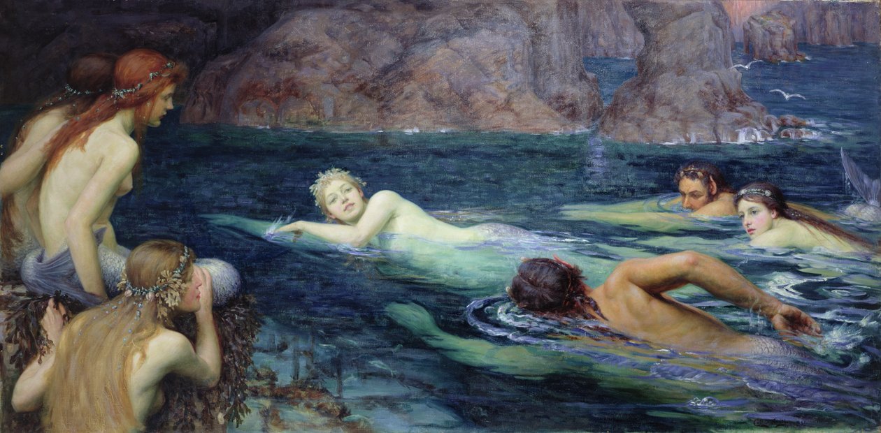 Verseny sellőkkel és tritonokkal, 1895 alkotó: Collier Twentyman Smithers