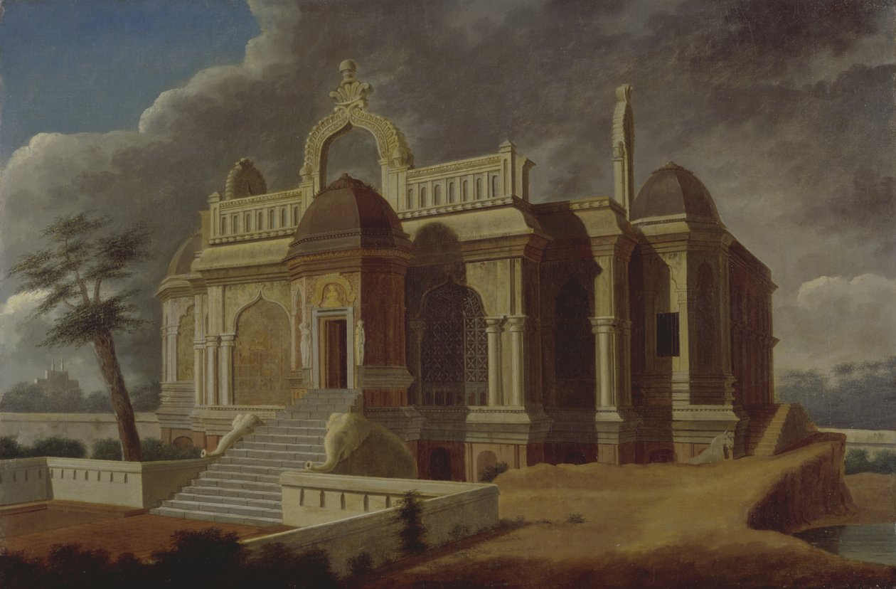 Mauzóleum kőelefántokkal, 1788 alkotó: Colonel Francis Swain Ward