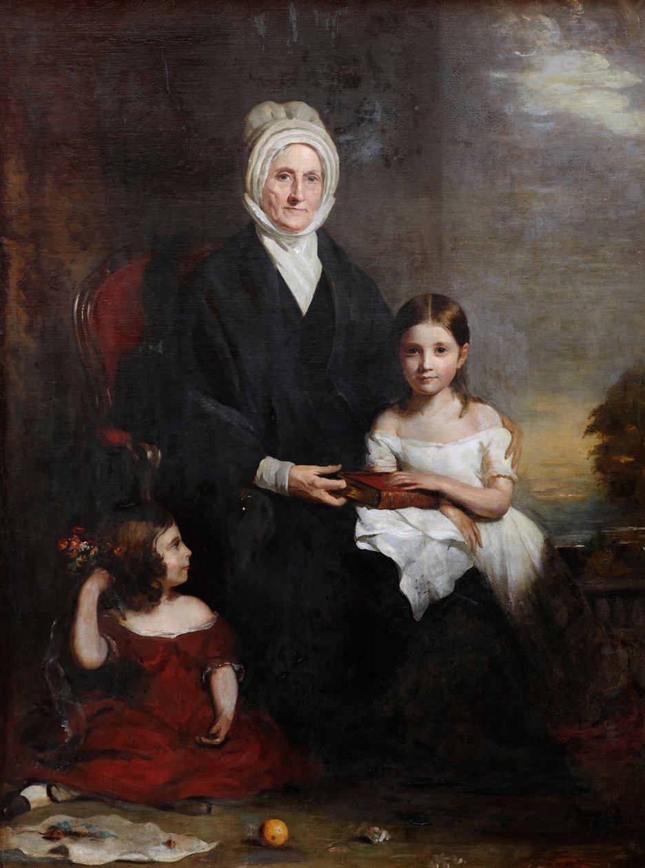 Elizabeth Cheape of Rossie és unokái, 1843 körül (olaj, vászon) alkotó: Colvin Smith