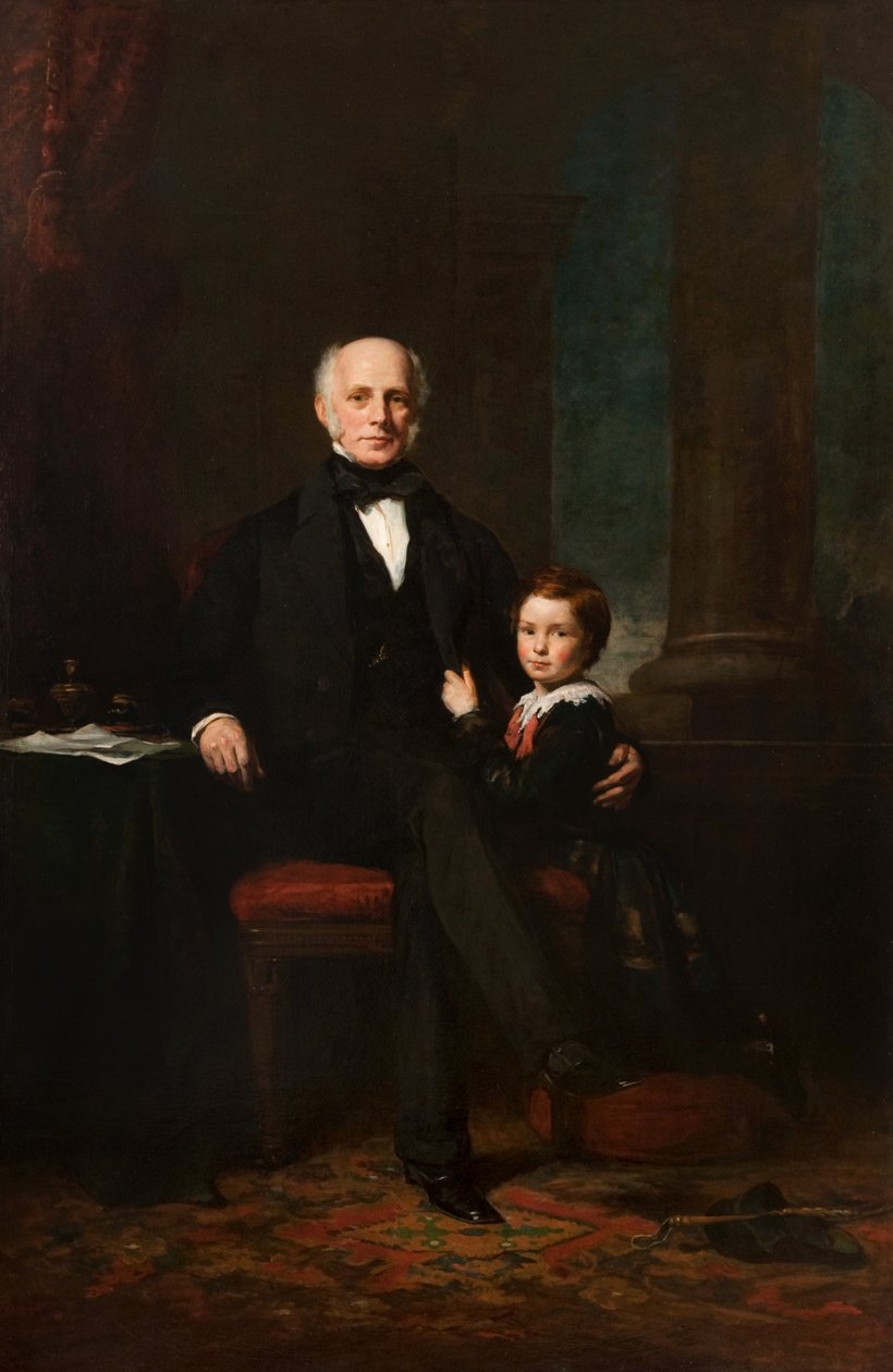 William Forbes, Castleton és fia, William, 1855 körül (olaj, vászon) alkotó: Colvin Smith