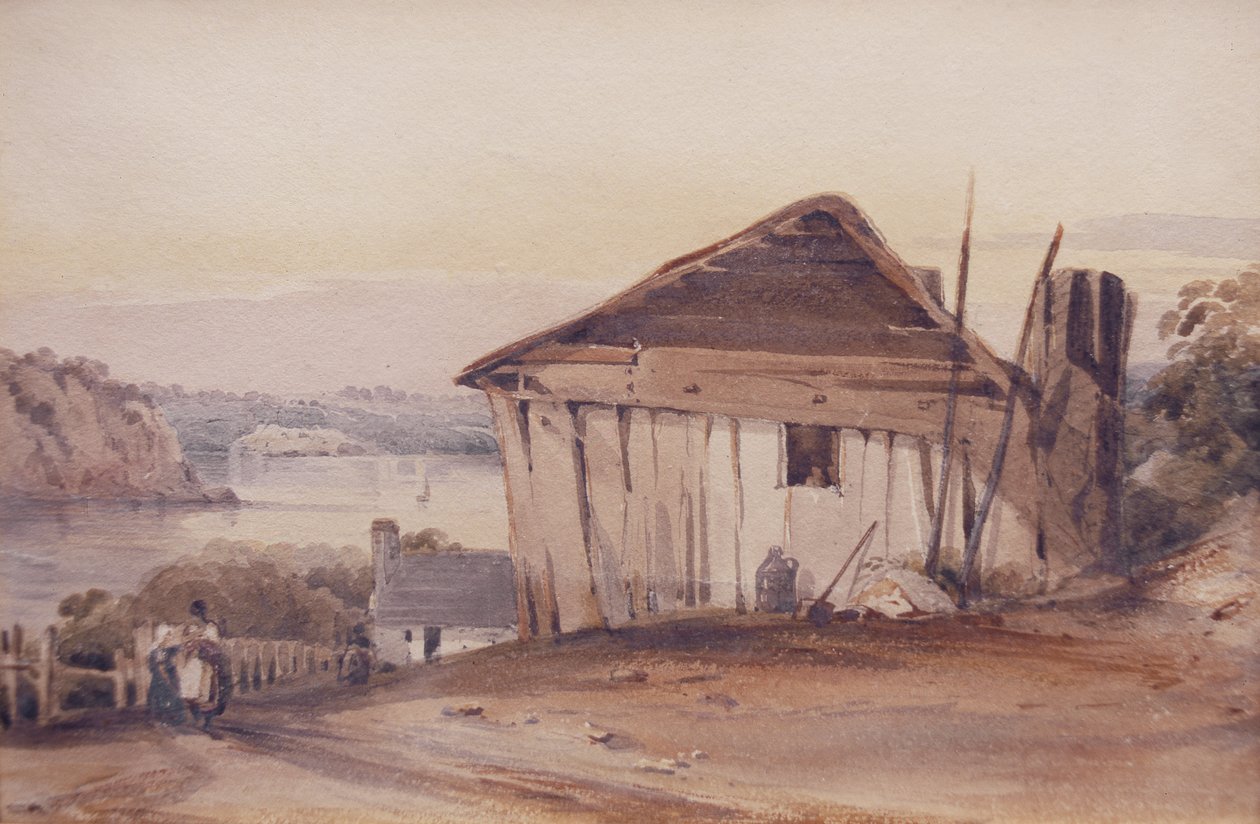 Billy Blues Boat Shed, 19. század alkotó: Conrad Martens