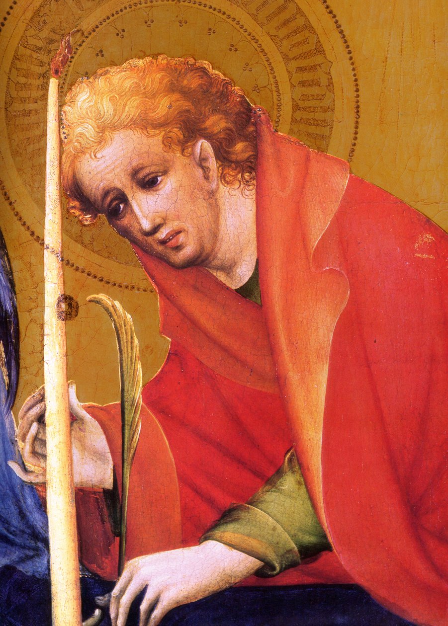 Dortmund, Marienkirche, Konrad von Soest, Marienaltar, középső panel, Johannes alkotó: Conrad von Soest