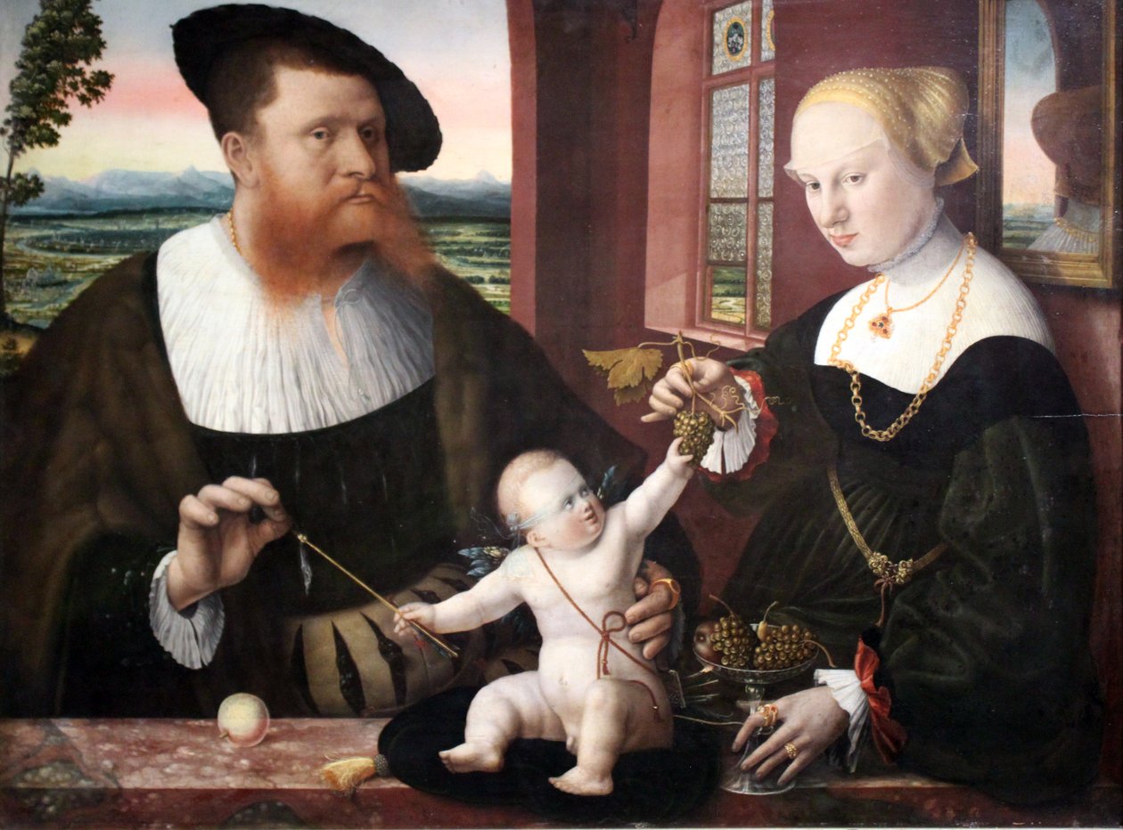 Jusztinián von Holzhausen és felesége, Anna, született Fürstenberg kettős portréja alkotó: Conrad Faber von Kreuznach