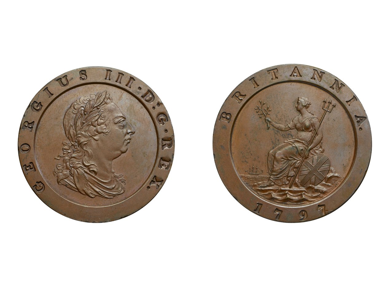Szekérkerék kétpennys, 1797 (bronz) alkotó: Conrad Heinrich Küchler