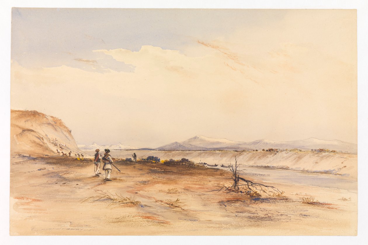 Vadászat a Santa Cruz folyón, 1878 körül (akvarell) alkotó: Conrad Martens