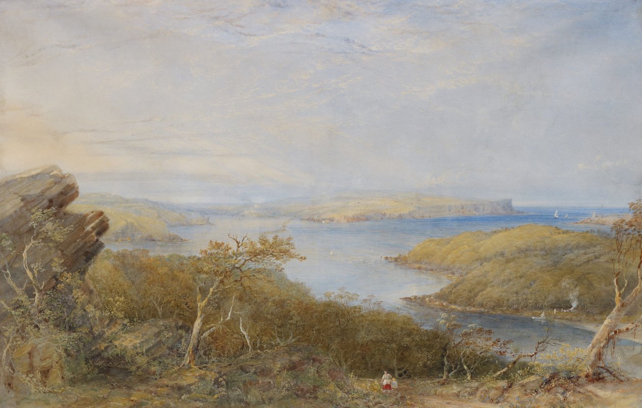 North Head a Balmoral fölött, Sydney kikötője alkotó: Conrad Martens