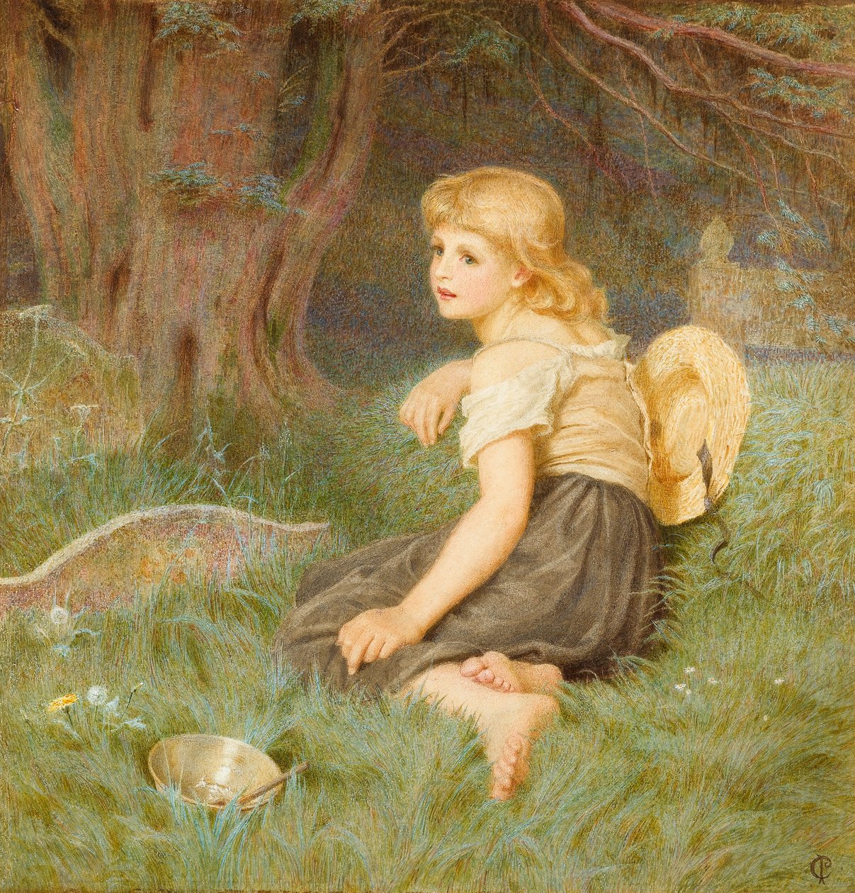 És ott ülök a földön..., 1878 (wc papíron) alkotó: Constance Phillott