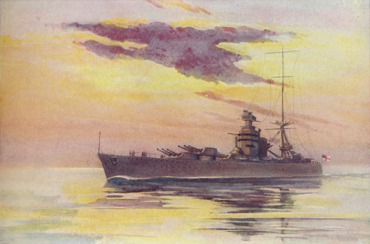 „A modern csatahajó”, 1910 alkotó: Constance N Baikie