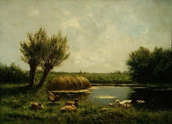 Kacsató (olaj, vászon) alkotó: Constant Artz