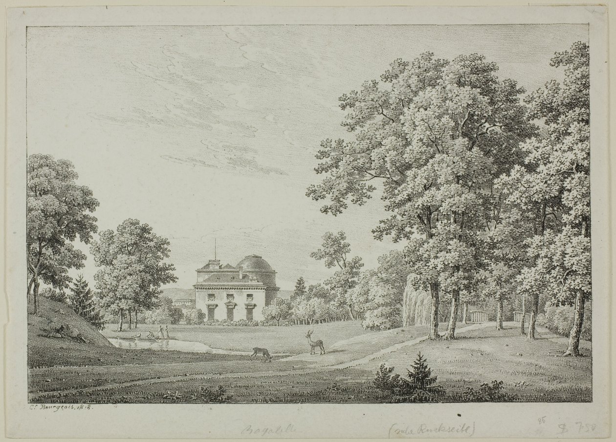 A Bagatelle kastély a Bois de Boulogne-ban alkotó: Constant Bourgeois