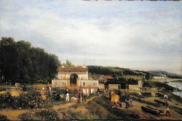 Sevres falu bejárata, 1834 alkotó: Constant Emile Troyon