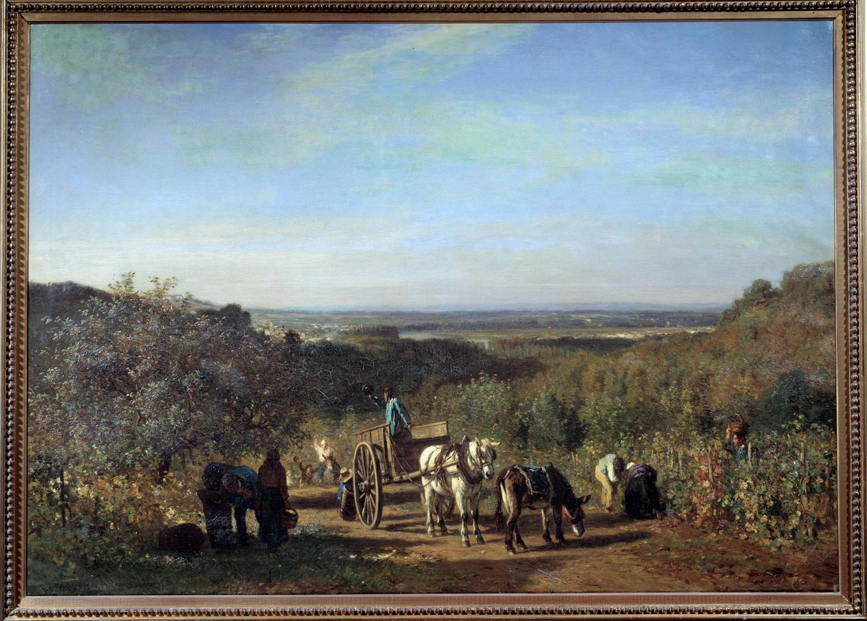 Szüret a Szajna partján a Suresnes Constant Troyon festménye (1810-1865) 19. századi V. 0,97x1,39 m Párizs, Muse d