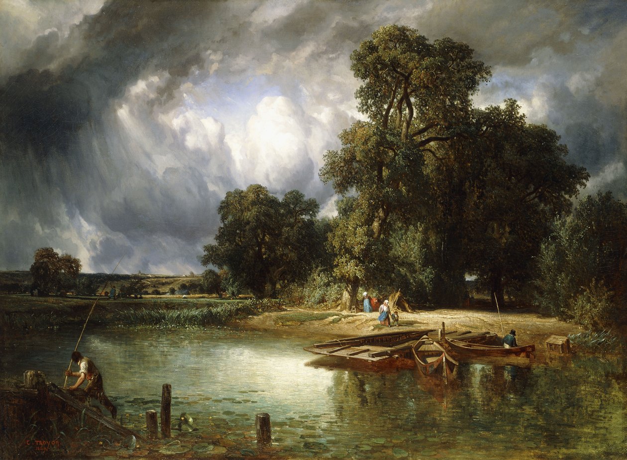 A kompátkelő, 1849 alkotó: Constant Emile Troyon