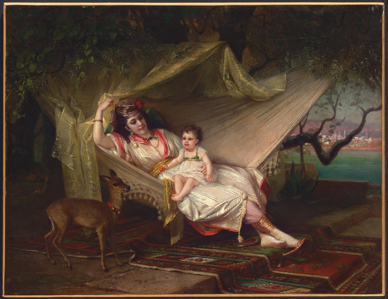 Clementine Stora és lánya, Lucie, Konstantinápoly alkotó: Constant Joseph Brochart