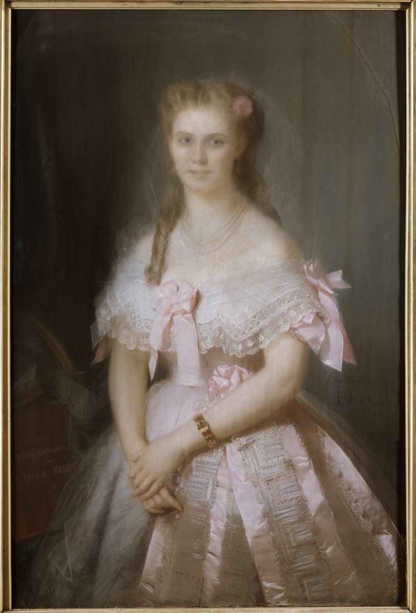 Christine Nilsson (1843-1921) portréja, készítette: Brochart, Constant Joseph (1816-1889). Pasztell kartonon. Mérete: 117x80 cm. Nemzeti Múzeum Stockholm alkotó: Constant Joseph Brochart
