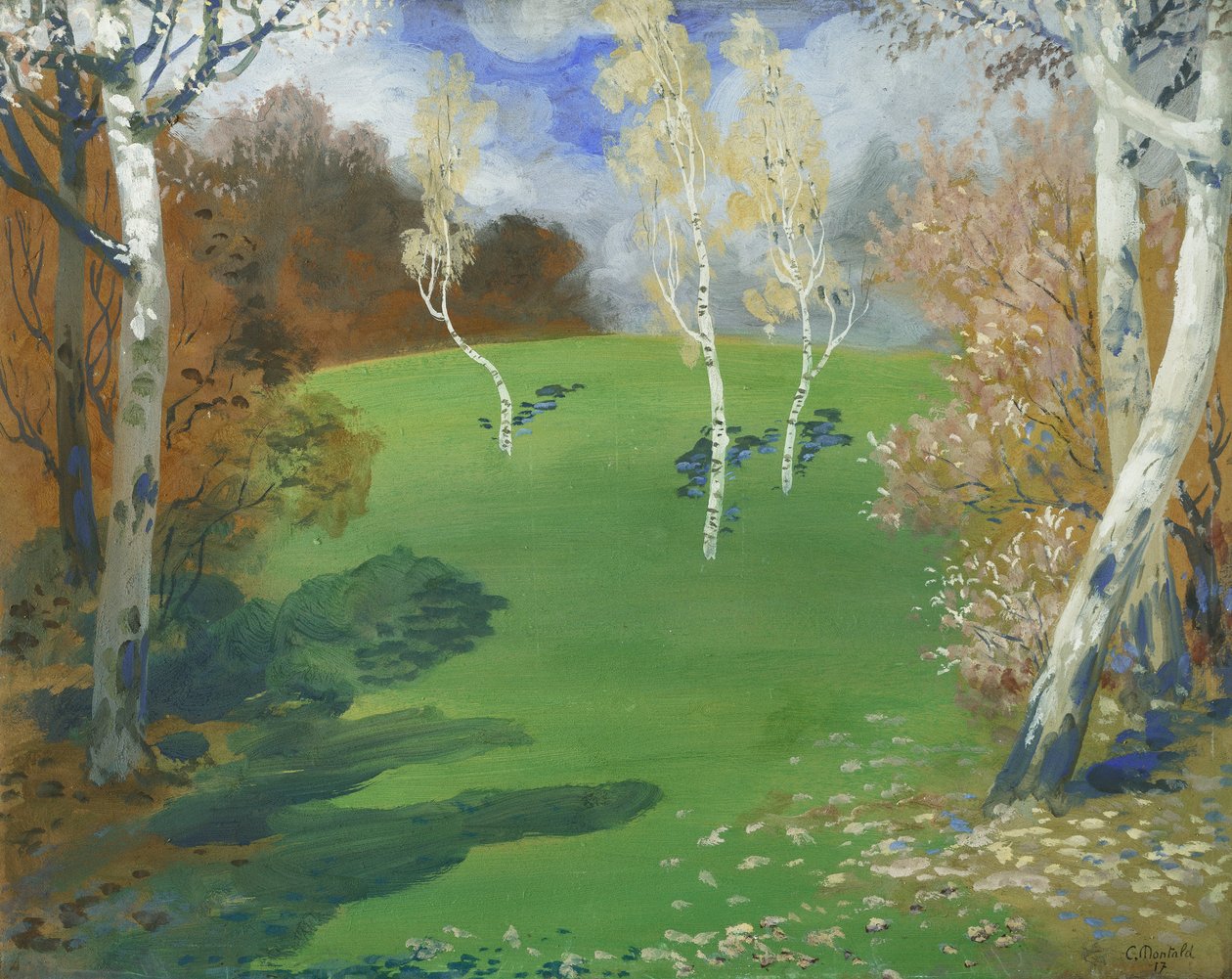 Tájkép; Paysage alkotó: Constant Montald