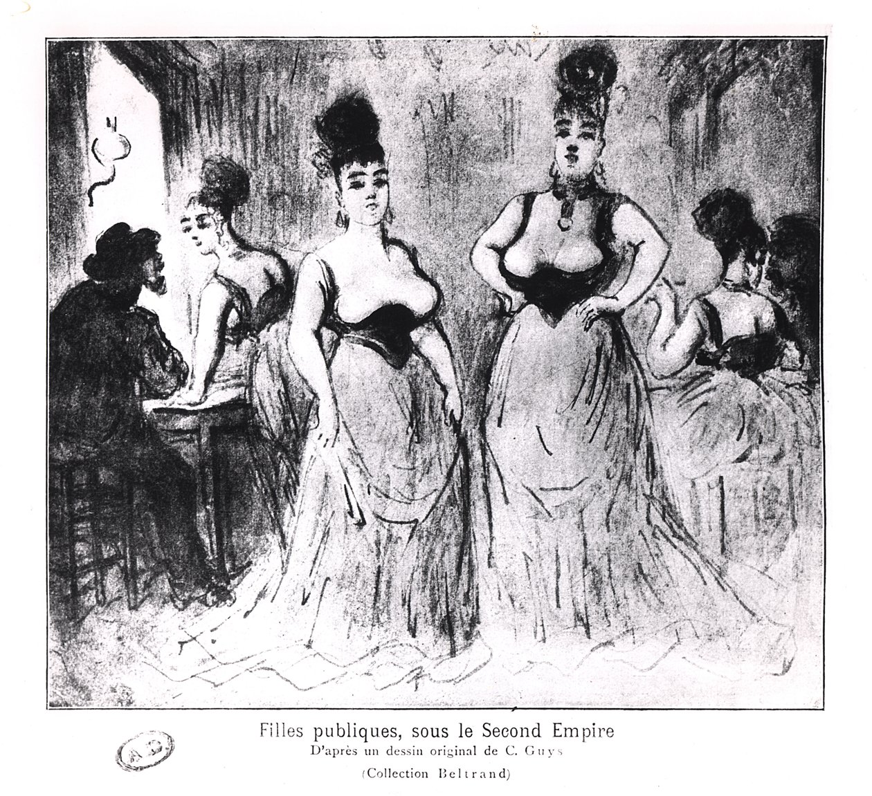 Prostituáltak, 1850 körül alkotó: Constantin Guys