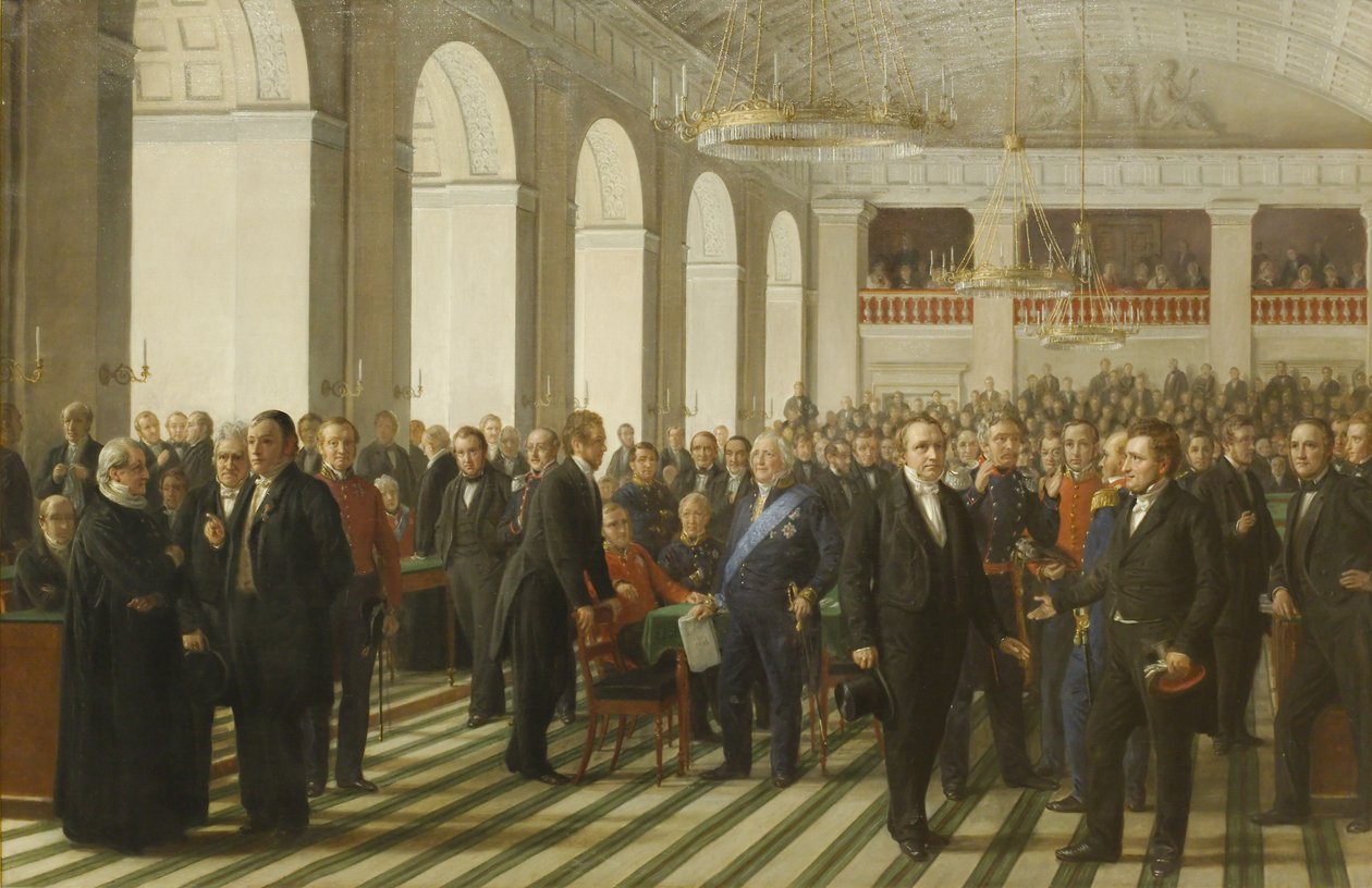 Vázlat az alkotmányozó gyűléshez 1848 alkotó: Constantin Hansen