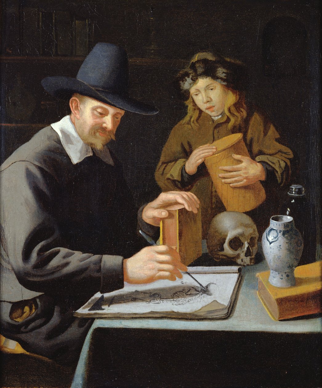 A festő és tanítványa alkotó: Constantin Verhout or Voorhout