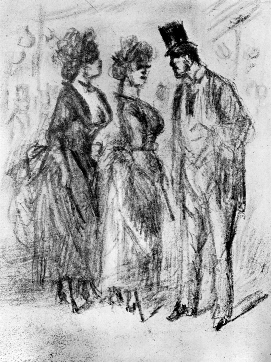 Au Promenoir, 19. század, 1930. alkotó: Constantin Guys