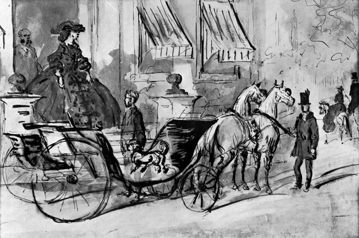 Going for a Drive, 19. század, 1930. alkotó: Constantin Guys
