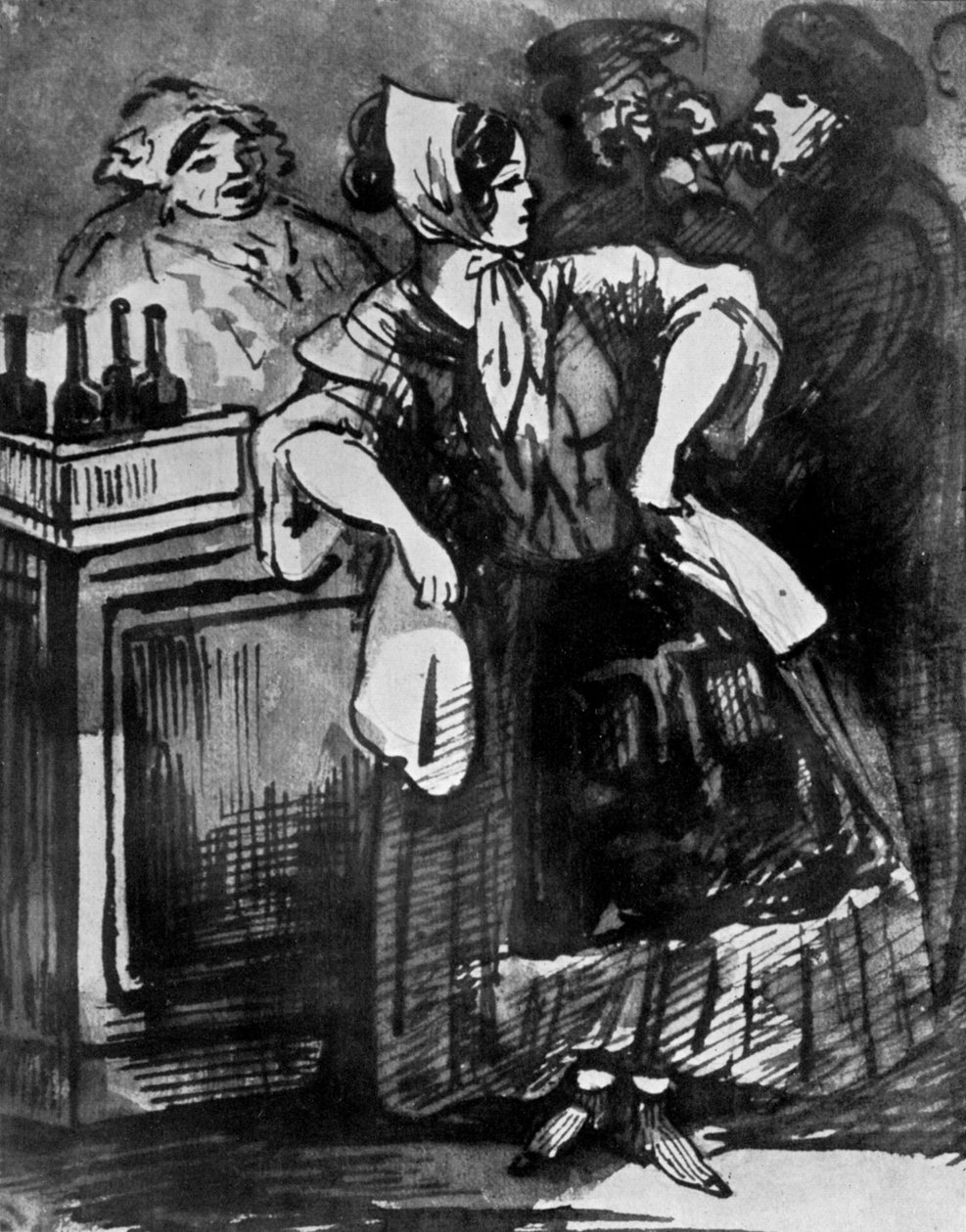 Le Comptoir, 19. század, 1930. alkotó: Constantin Guys