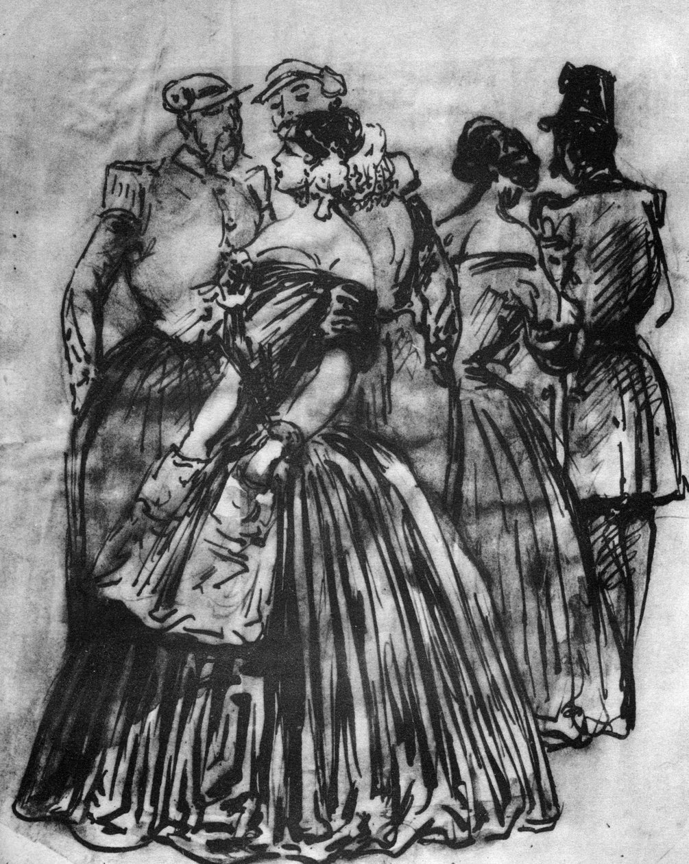 Szolgálaton kívül, 19. század, 1930 alkotó: Constantin Guys