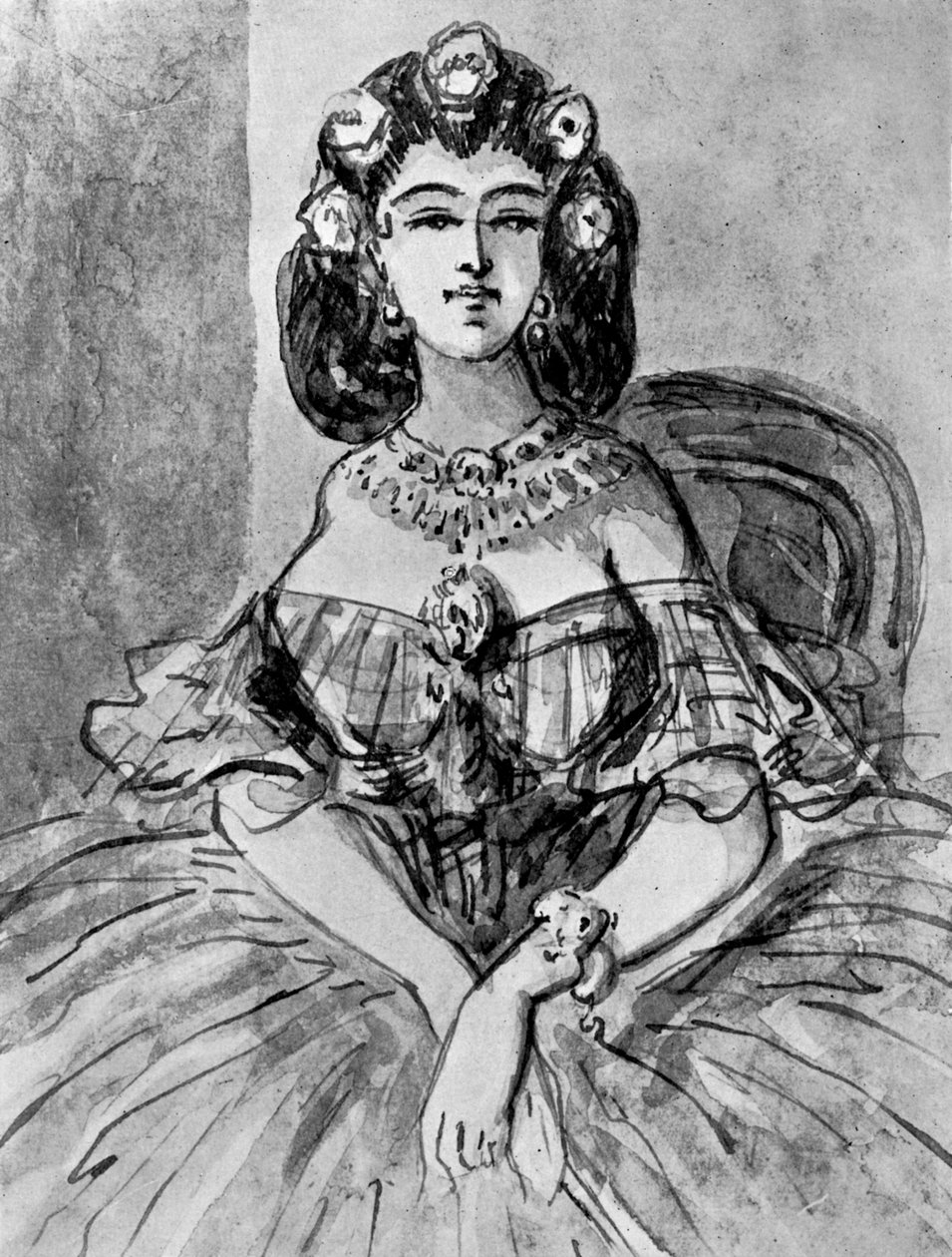 Hölgyportré, 19. század, 1930 alkotó: Constantin Guys