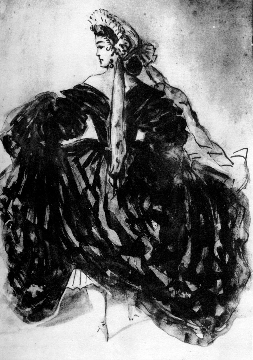 Tanulmány egy nőről, 19. század, 1930. alkotó: Constantin Guys