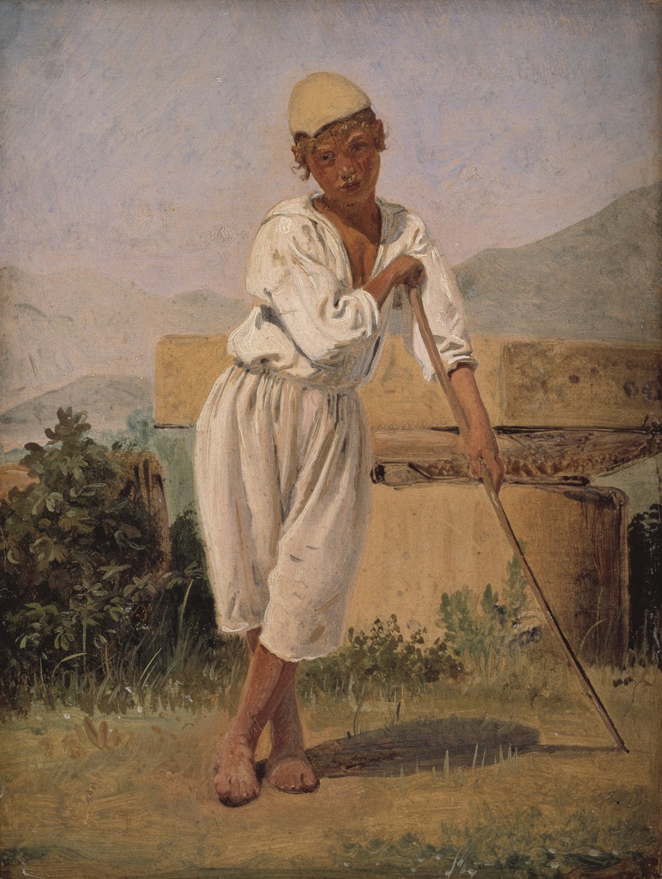 Egy juhászfiú. Pompeji alkotó: Constantin Hansen
